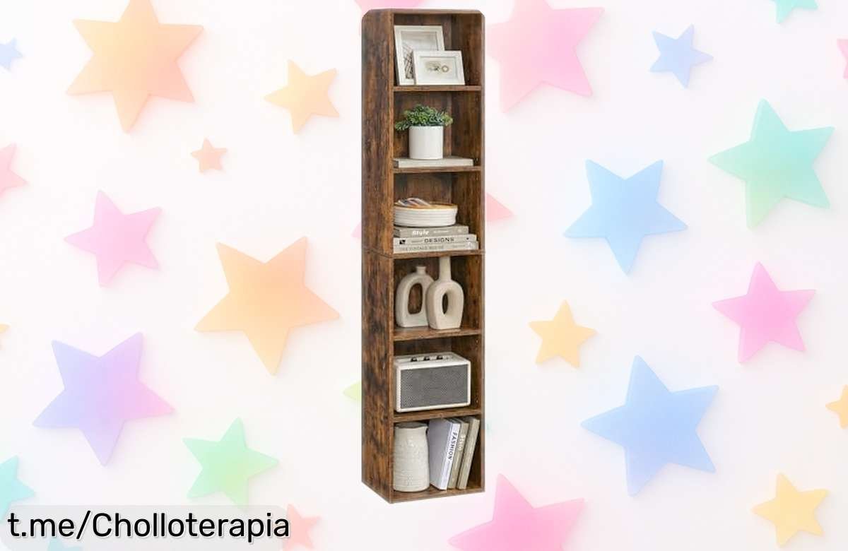 Estantería de 6 niveles VASAGLE para organizar tus libros y decoraciones a un precio de ganga, ¡aprovecha ahora antes que se agoten!