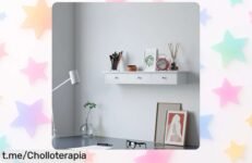 Estantería flotante SONGMICS con 3 cajones, perfecto para maximizar espacio en tu hogar y mantener todo ordenado a un precio que no podrás creer. ¡No dejes pasar esta oportunidad única!
