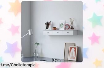 Estantería flotante SONGMICS con 3 cajones, perfecto para maximizar espacio en tu hogar y mantener todo ordenado a un precio que no podrás creer. ¡No dejes pasar esta oportunidad única!