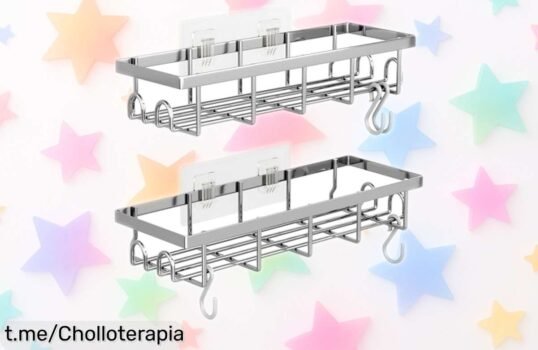 Estantes de ducha SUMAITech que ordenan tu baño sin taladros y al mejor precio: ¡reclama el chollo antes de que desaparezca!