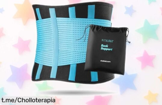Faja lumbar Vitalbak con doble ajuste y varillas para cuidar tu espalda, ¡rebajada a precio loco! No dejes pasar esta oportunidad de sentirte mejor cada día.