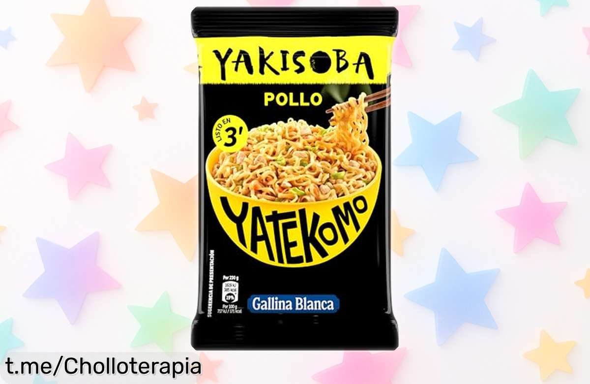 Fideos orientales Yakisoba de pollo GALLINA BLANCA: elaborados en 3 minutos, sabor increíble y ahora a precio de ganga que no puedes dejar pasar. ¡Date un capricho ya!