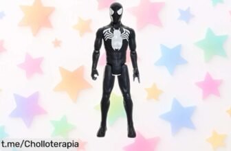Figura gigante de Spider-Man con traje negro, Marvel Titan Series: ¡disfruta de un chollazo para crear batallas épicas y aventuras increíbles ya mismo!