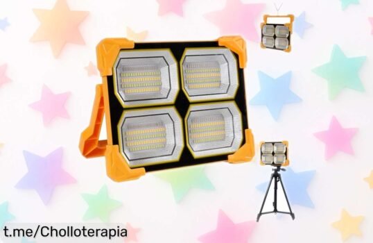 Foco LED recargable 300W de gran potencia y batería eterna, ¡aprovecha este super chollo para iluminar tus aventuras antes que se acabe!