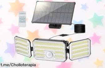Foco solar exterior Possily con sensor de movimiento y 4 modos: aprovecha el precio loco y transforma tu jardín en un lugar mágico, ¡pero date prisa que esta oferta no dura!
