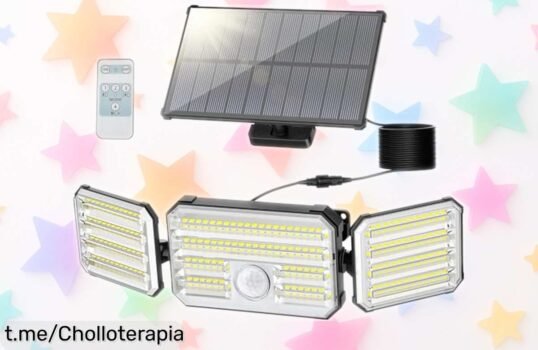 Foco solar exterior Possily con sensor de movimiento y 4 modos: aprovecha el precio loco y transforma tu jardín en un lugar mágico, ¡pero date prisa que esta oferta no dura!