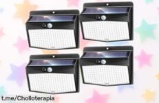 Focos solares para exterior Nipify: pack de 4 con sensor y varios modos, iluminan sin gastar. ¡Aprovecha este ofertón antes que se agoten!