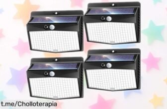 Focos solares para exterior Nipify: pack de 4 con sensor y varios modos, iluminan sin gastar. ¡Aprovecha este ofertón antes que se agoten!