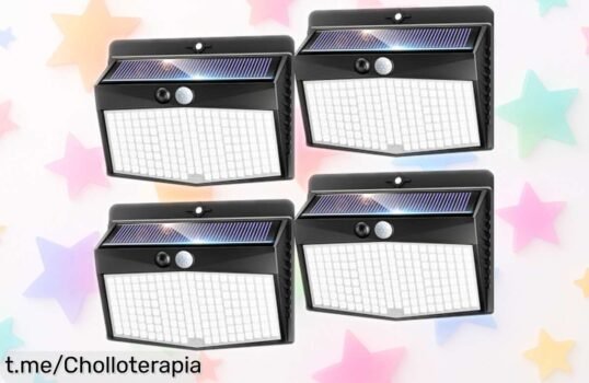 Focos solares para exterior Nipify: pack de 4 con sensor y varios modos, iluminan sin gastar. ¡Aprovecha este ofertón antes que se agoten!