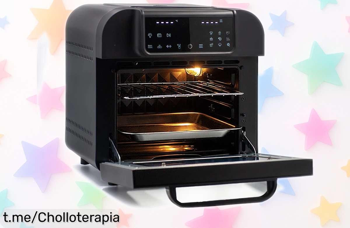 Freidora de aire 16L Cecotec Cecofry Advance 5000 a precio loco: cocina más rápido, sano y delicioso para disfrutar en familia. ¡No te lo pierdas, elige tu receta favorita ya!
