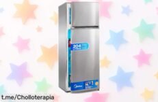 Frigorífico compacto Midea de 204 L que ahorra tiempo y energía: rebajado, con tecnología Low Frost y luz LED. ¡No dejes pasar esta oferta única para tu hogar!