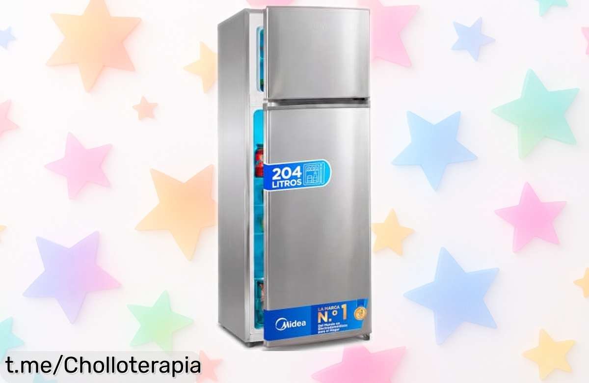 Frigorífico compacto Midea de 204 L que ahorra tiempo y energía: rebajado, con tecnología Low Frost y luz LED. ¡No dejes pasar esta oferta única para tu hogar!
