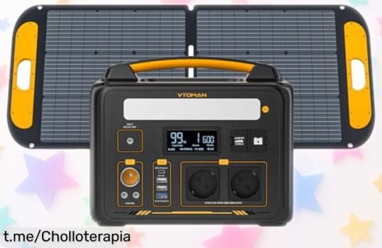 Generador solar portátil VTOMAN Jump 600X: ¡ofertón increíble con batería duradera y potencia de sobra para que nunca te quedes a oscuras, energiza tus aventuras ya!