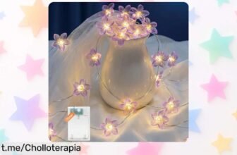 Guirnalda de flores LED Afaiup de 2 m con luz cálida que transformará tu espacio en un lugar mágico, no te pierdas este chollazo que hará brillar tus momentos.