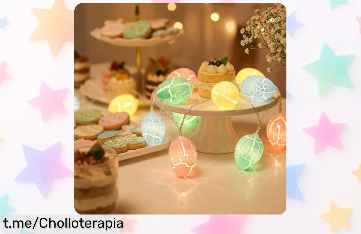 Guirnalda de luces AebeChun con 10 huevos LED agrietados: chollazo festivo que ilumina tu hogar ¡No te quedes sin la magia al mejor precio!