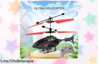 Helicóptero RC de inducción con control remoto y luces, ¡vuela sin miedo a caídas! No te pierdas este precio loco que hará volar la diversión en casa.