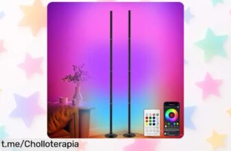 Ilumina tu hogar con el pack de 2 lámparas LED RGB Aogled: más de 16 millones de colores y música, ¡y ahora a precio loco! Dale un toque divertido y único a tu espacio.