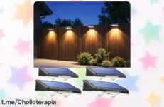 Ilumina tu jardín con el pack de 4 apliques solares LakiHomi, ahora a precio rebajado: transforma tus noches en momentos mágicos. ¡No te quedes sin ellos!