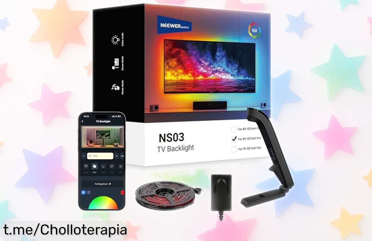 Ilumina tus noches de cine con la luz LED RGB NEEWER Basics NS03: ¡cambia el ambiente y disfruta cada instante! Aprovecha este precio loco antes que se acabe.