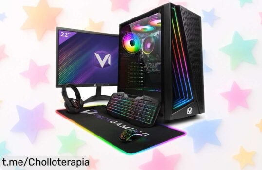 Impresionante PC gaming Vibox con monitor de 22'', Ryzen 3, teclado y más ¡prepárate para jugar a lo grande por un precio rebajado que te dejará sin aliento!