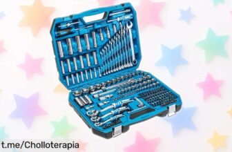 Impresionante caja de herramientas Högert Technik con 222 piezas que no puedes dejar pasar a un precio loco, ¡tu compañero perfecto para cualquier trabajo en casa o en la oficina!