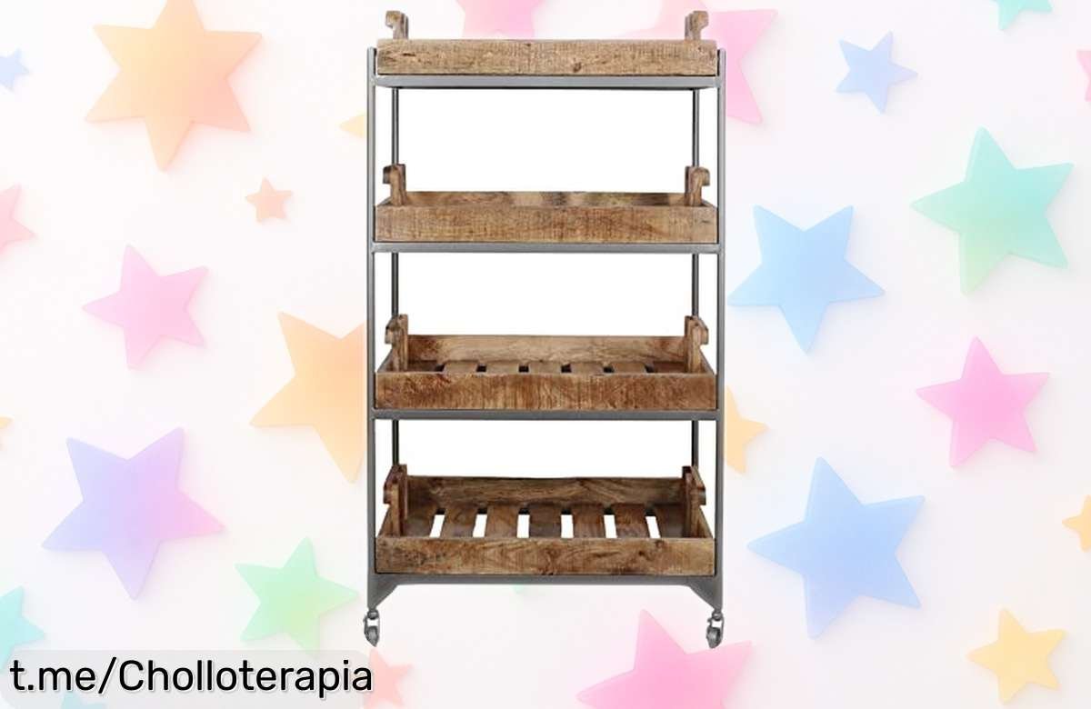Impresionante carro estantería MISTERWILS con ruedas: ordena y mueve todo con facilidad. ¡No dejes pasar este chollo para tu hogar u oficina!
