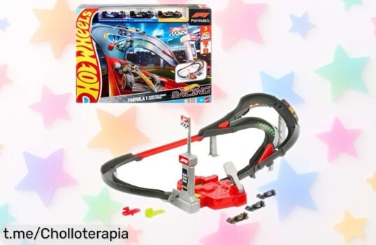 Impresionante circuito de carreras Hot Wheels con 3 coches metálicos a toda velocidad: ¡es tu oportunidad para darles a los peques horas de diversión por un precio rebajado!