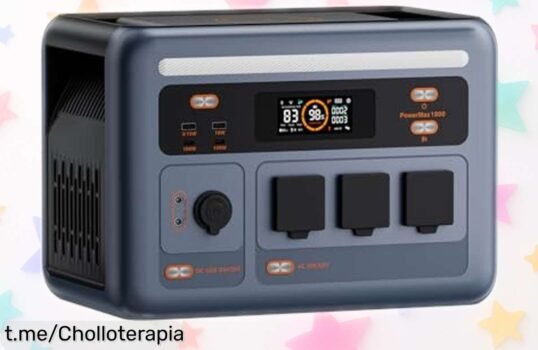 Impresionante estación de energía portátil PowerMax 1800SE, con carga rápida y 11 salidas: ¡super chollo para tener electricidad siempre que la necesites!