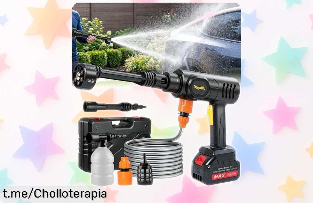 Impresionante hidrolimpiadora a batería con 45 bares de potencia, ¡precios bajísimos que te harán disfrutar de un hogar reluciente y siempre listo para presumir!
