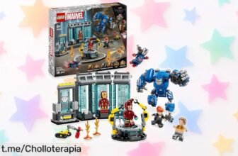 Impresionante laboratorio de Iron Man LEGO Marvel 76315: Sala de armaduras, mecánica y 5 minifiguras en un super chollo que hará volar tu imaginación. ¡No lo dejes escapar!