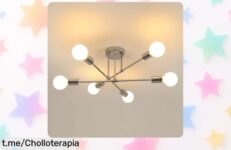 Impresionante lámpara de techo Goeco con 6 luces y diseño industrial, ¡ahora a un precio espectacular que no podrás dejar pasar para iluminar tu hogar!
