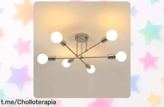 Impresionante lámpara de techo Goeco con 6 luces y diseño industrial, ¡ahora a un precio espectacular que no podrás dejar pasar para iluminar tu hogar!