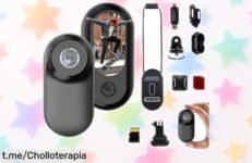 Impresionante mini cámara deportiva Fceoul con tarjeta de 16 GB: un super chollo para capturar tus aventuras sin preocupaciones, ¡no te quedes sin la tuya y graba los mejores momentos!