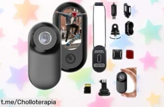 Impresionante mini cámara deportiva Fceoul con tarjeta de 16 GB: un super chollo para capturar tus aventuras sin preocupaciones, ¡no te quedes sin la tuya y graba los mejores momentos!