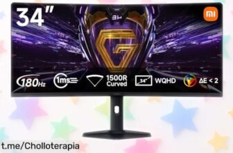 Impresionante monitor gaming curvo de 34 pulgadas Xiaomi: ahora a un precio que te hará saltar del sofá, no esperes más para jugar como los grandes.