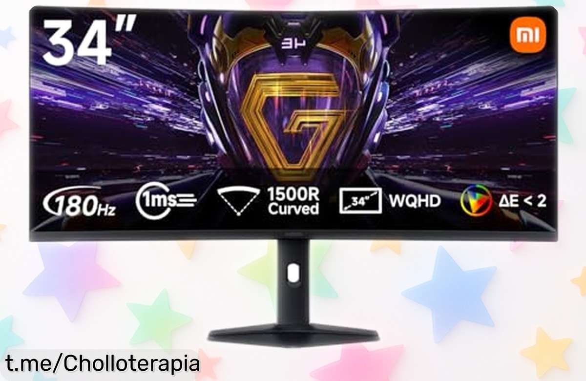 Impresionante monitor gaming curvo de 34 pulgadas Xiaomi: ahora a un precio que te hará saltar del sofá, no esperes más para jugar como los grandes.