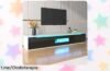 Impresionante mueble de TV moderno de 180 cm con luces LED que crean el ambiente perfecto; ¡aplica el cupón y llévatelo antes que desaparezca este super chollo!