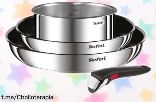 Impresionante pack de 4 sartenes Tefal Ingenio Cook Eat, ¡cocina como un chef y desliza del fuego al horno con un precio de ganga que no podrás dejar escapar!