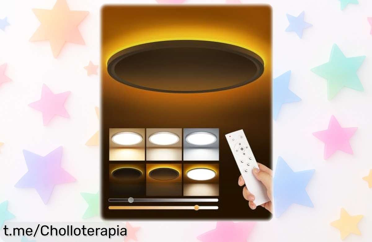 Impresionante plafón LED Tyreses de techo, 24W y 2800 lúmenes: rebajado para iluminar tu hogar con magia antes de dormir. ¡No te quedes sin el tuyo y dale un toque especial a tus noches!