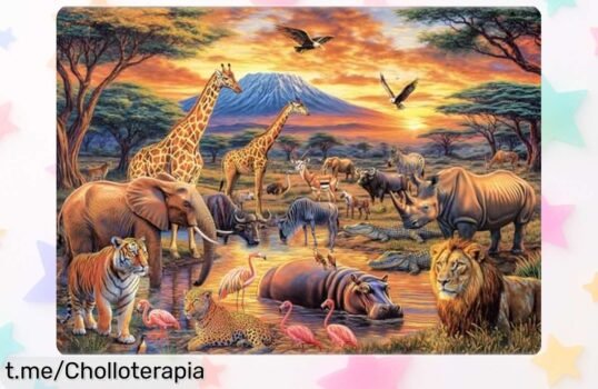 Impresionante puzzle de 1000 piezas con animales africanos HUADADA, disfruta en familia y transforma tu pared a un precio increíble que no podrás dejar escapar.