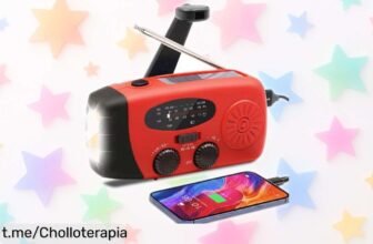 Impresionante radio solar de emergencia Solar de Emergencia: ¡linterna LED y carga USB para tus aventuras a precio rebajado! No te quedes sin ella en tu próxima escapada.
