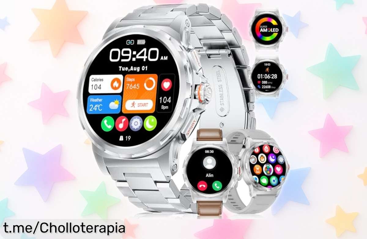 Impresionante reloj inteligente para hombre con Bluetooth y pantalla AMOLED: control total de tu bienestar a un precio rebajado, ¡no te quedes sin el tuyo!