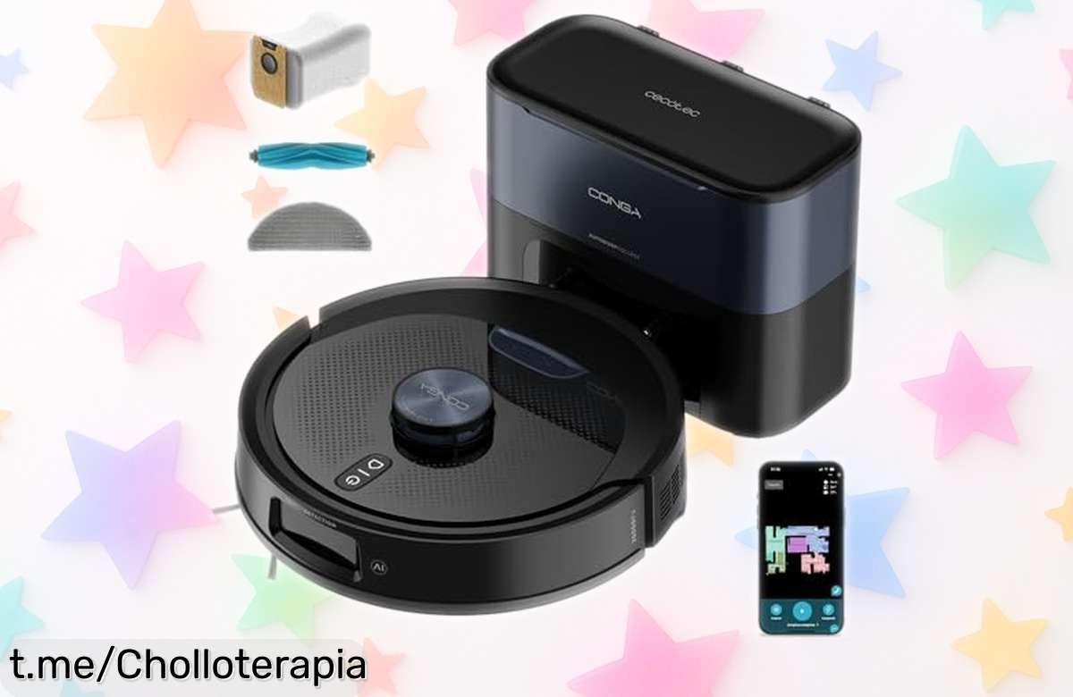 Impresionante robot aspirador y friegasuelos Cecotec Conga Y90 Dark con autovaciado, ¡ahora a un precio increíble que no puedes dejar pasar! ¡Haz de tu hogar un lugar reluciente ya mismo!