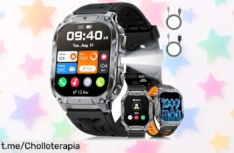 Impresionante smartwatch militar con linterna LED y más de 100 modos deportivos, ¡rebajado a un precio que no podrás dejar pasar para estar siempre conectado y activo!