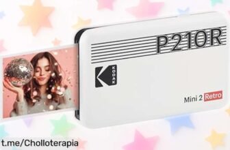 Impresora de fotos portátil Kodak Mini 2 Retro con conexión Bluetooth y chollazo en precio: capta tus recuerdos al instante en papel resistente y personaliza cada foto como quieras.