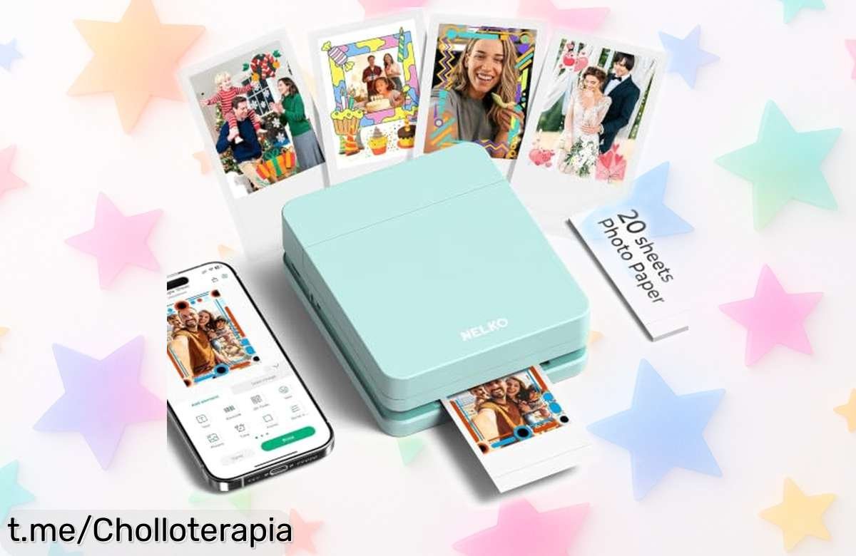 Impresora de fotos portátil Nelko PP01, captura tus recuerdos al instante y decóralos como quieras por un precio loco que no se repetirá. ¡Hazlo tuyo antes de que desaparezca!