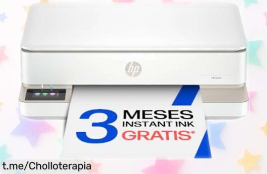 Impresora multifunción A4 HP Envy 6120e al precio rebajado: imprime, escanea y copia desde el móvil. ¡No te pierdas esta oportunidad única para imprimir sin límites!