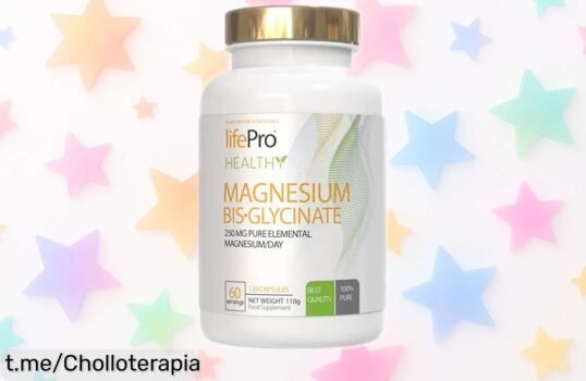 Impulsa tu energía con magnesio bisglicinato Life Pro: 120 cápsulas para combatir el cansancio y el estrés a un precio rebajado que no querrás perderte.