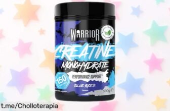 Impulsa tu entrenamiento con creatina en polvo Warrior, 500 g de pura energía. ¡Aprovecha este preciado rebajón y siente la fuerza como nunca!