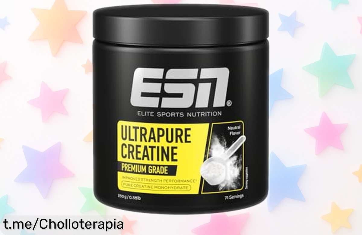 Impulsa tus entrenamientos con creatina en polvo ESN Ultrapure, calidad insuperable y hasta 71 tomas: ¡aprovecha este chollazo que te espera!